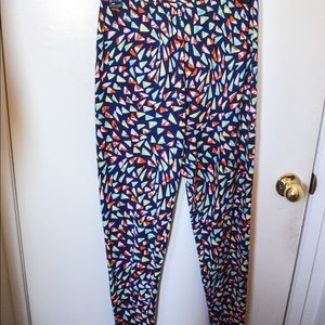 Lularoe T&C colorful candy corn leggings